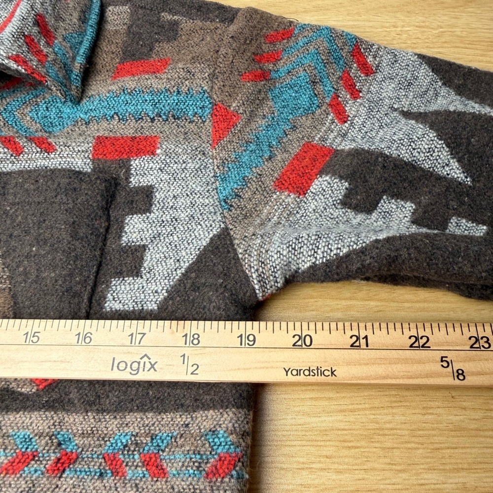Yifuqin Mens Southwestern Shacket Medium Geometric Aztec Cowboy Cabin Earth Tone - Picture 5 of 10